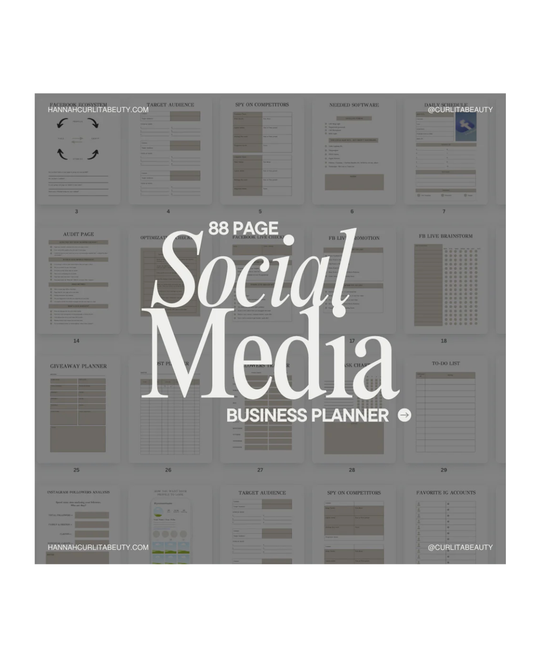 88 Page Social Media Business Planner